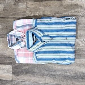 Wrangler 20X Men's Button Down Shirts szM Western Blue Pink